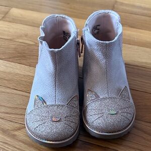 Kelly & Katie Girls Sparkle Cat Ankle Boots - Light Pink